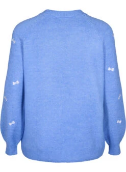 Zizzi Pullover With Embroidered Bows -Chic Soldes M61292B 0250 Back