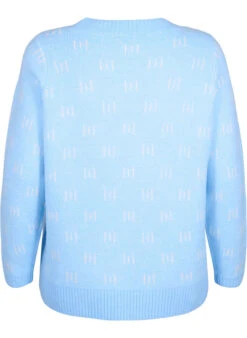 Zizzi Patterned Pullover -Chic Soldes M61297A 1421 Back