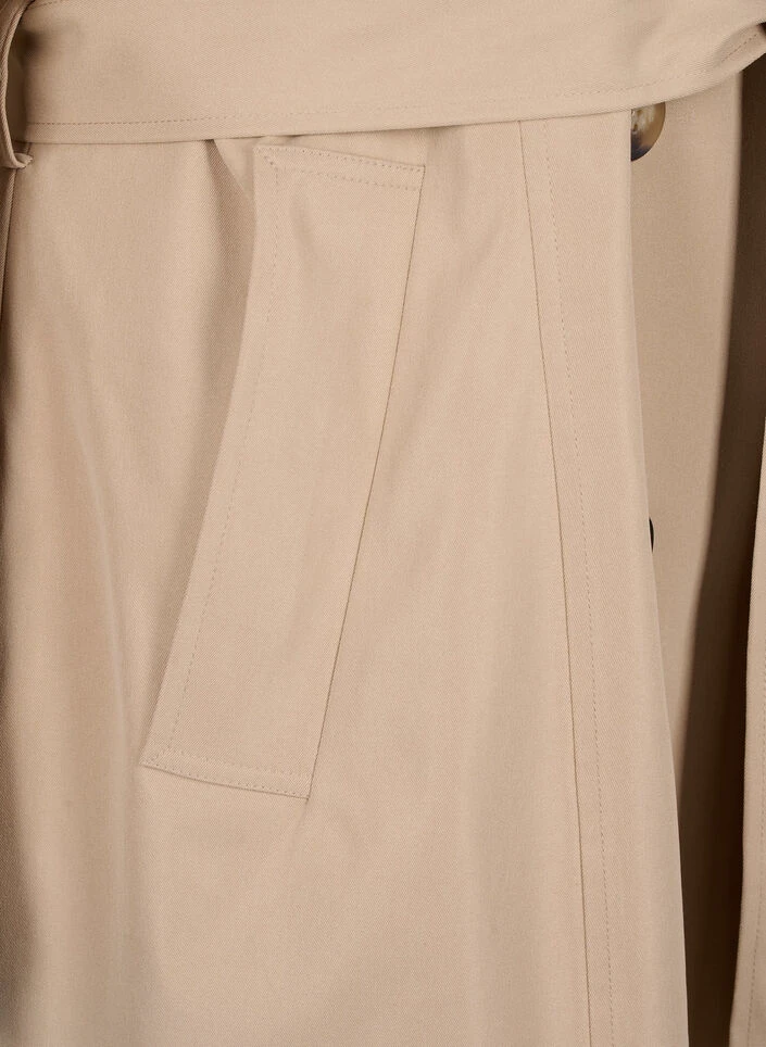 Zizzi Trench Coat With Pockets And Belt 11 Zizzi Trench Coat With Pockets And Belt – Image 9