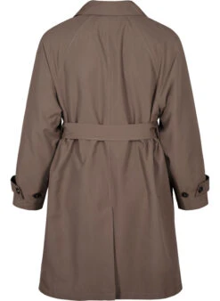Zizzi Trench Coat With Belt And Slit -Chic Soldes M61313A 2369 Back