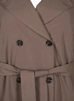 Zizzi Trench Coat With Belt And Slit -Chic Soldes M61313A 2369 Details1