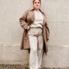 Zizzi Trench Coat With Belt And Slit -Chic Soldes M61313A 2369 ImageFront
