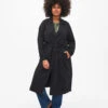 Zizzi Long Trench Coat With Belt 2 Zizzi Long Trench Coat With Belt -Chic Soldes M61313B 0199 ModelFront