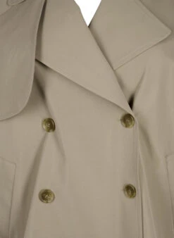 Zizzi Short Trench Coat With Snap Button Closure -Chic Soldes M61328A 0249 Details1