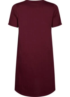 Zizzi Short-sleeved Nightgown In Organic Cotton -Chic Soldes M70007C 1375 Back