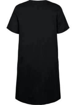 Zizzi Short-sleeved Nightgown In Organic Cotton (GOTS) -Chic Soldes M70007C 9991 Back