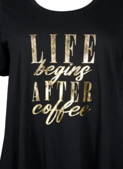 Zizzi Short-sleeved Nightgown In Organic Cotton (GOTS) -Chic Soldes M70007C 9991 Details1