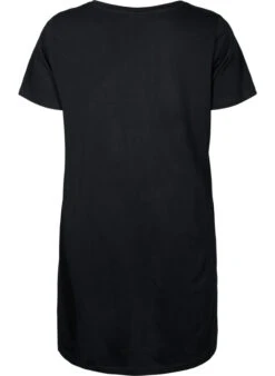 Zizzi Organic Cotton Nightdress With V-neck -Chic Soldes M70007D 0199 Back