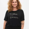 Zizzi Short-sleeved Viscose Night T-shirt -Chic Soldes M70021C 0199 ModelFront