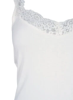 Zizzi Viscose Top With Lace Edge -Chic Soldes M70024C 1103 Details1