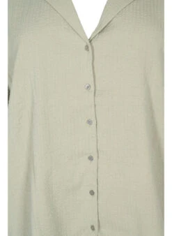 Zizzi Cotton Shirt With Structured Fit -Chic Soldes M70025A 1563 Details1