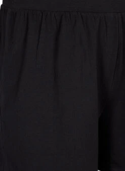 Zizzi Loose Pyjama Shorts In Cotton Blend -Chic Soldes M70030A 0199 Details1