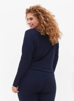 Zizzi Nightshirt With Long Sleeves -Chic Soldes M70031A 1494 ModelBack