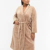 Zizzi Dressing Gown With Pockets -Chic Soldes M70039A 0701 ModelFront
