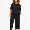 Zizzi 7/8 Modal Mix Pants With Pockets -Chic Soldes M70055D 0199 ModelFront