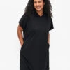 Zizzi Short Sleeve Sweat Dress In Modal Mix -Chic Soldes M70055G 0199 ModelFront