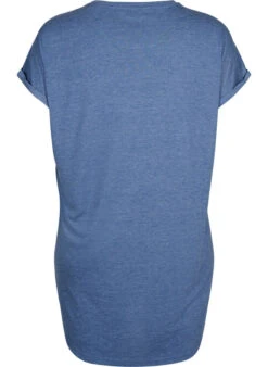 Zizzi Short Sleeve Nightgown With Text Print -Chic Soldes M70056A 1465 Back