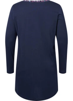Zizzi Long-sleeved Cotton Nightgown -Chic Soldes M70062A 9990 Back