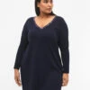 Zizzi Long-sleeved Cotton Nightgown -Chic Soldes M70062A 9990 ModelFront