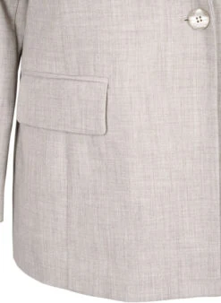 Zizzi Melange Blazer With Button Closure -Chic Soldes M90007A 0290 Details2