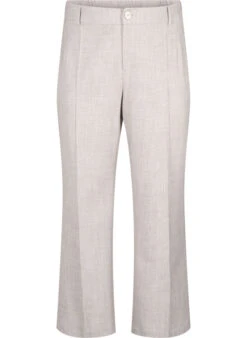 Zizzi Melange Trousers With Elastic And Button Closure -Chic Soldes M90007C 0290 Front