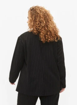 Zizzi Pinstripe Blazer -Chic Soldes M90017A 0199 ModelBack