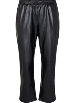 Zizzi Faux Leather Trousers With Pockets -Chic Soldes M90023C 0199 Front