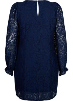 Zizzi Lace Dress With Long Sleeves -Chic Soldes M90039A 1494 Back