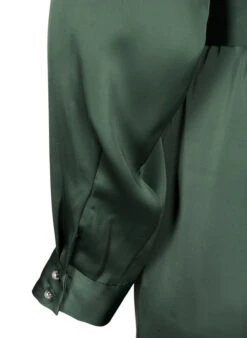 Zizzi Long Sleeve Satin Wrap Dress -Chic Soldes M90052E 0293 Details2