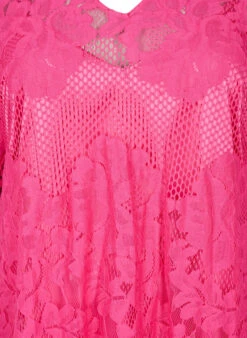 Zizzi Lace Dress With Short Sleeves -Chic Soldes M90066A 0308 Details1