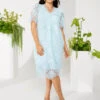 Zizzi Crochet Dress With Short Sleeves -Chic Soldes M90071A 0303 ImageFront