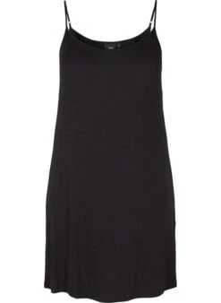 Zizzi Plain-coloured Slip Dress In Viscose -Chic Soldes N00004E 0199 Front