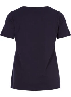 Zizzi Basic T-shirt With V-neck -Chic Soldes N00010A 1496 Back
