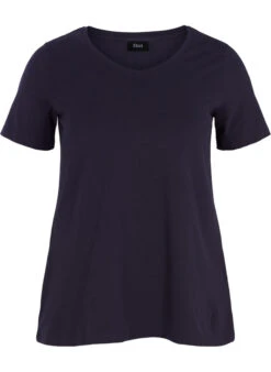 Zizzi Basic T-shirt With V-neck -Chic Soldes N00010A 1496 Front