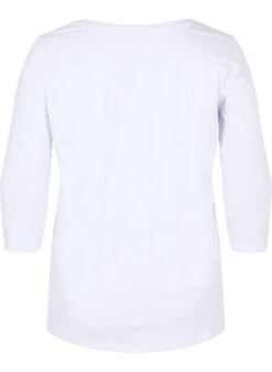 Zizzi Basic T-shirt With 3/4 Length Sleeves -Chic Soldes N00010C 1101 Back