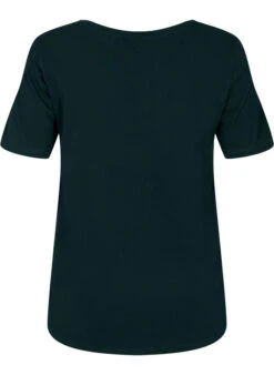 Zizzi Basic Plain Cotton T-shirt -Chic Soldes N00010D 0906 Back