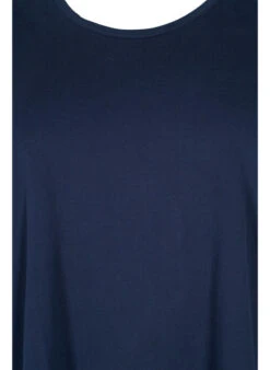 Zizzi Basic Cotton T-shirt With 3/4 Sleeves -Chic Soldes N00010L 1494 Details1