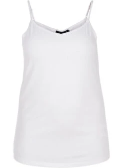 Zizzi Basic Cotton Spaghetti Strap Top -Chic Soldes N00010N 1101 Front