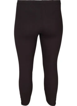 Zizzi Basic 3/4 Leggings With Wrinkle Detail -Chic Soldes N00011B 0199 Back