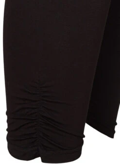 Zizzi Basic 3/4 Leggings With Wrinkle Detail -Chic Soldes N00011B 0199 Details2