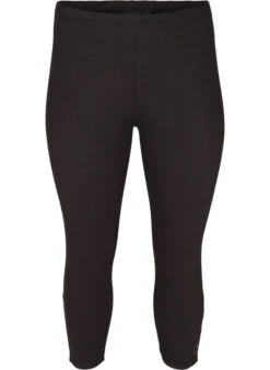 Zizzi 3/4-length Leggings With Buttons -Chic Soldes N00011G 0199 Front