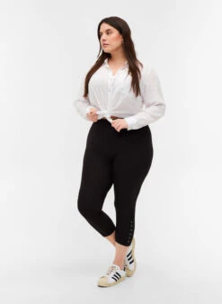 Zizzi 3/4-length Leggings With Buttons