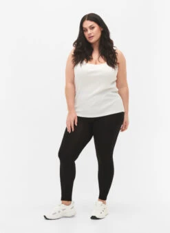 Zizzi Basic Viscose Leggings -Chic Soldes N00011T 0199 ModelFullBody