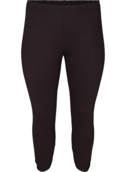 Zizzi Basic 3/4 Leggings With Ruched Detail -Chic Soldes N00011W 0199 Front