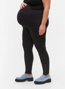 Zizzi Pregnancy Leggings In Viscose With Buttons -Chic Soldes N00011Y 0199 ModelDetail2