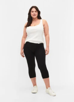 Zizzi Seamless 3/4 Leggings -Chic Soldes N00014C 0199 ModelFullBody