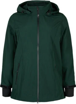 Zizzi Short Softshell Jacket With Detachable Hood 14 Zizzi Short Softshell Jacket With Detachable Hood -Chic Soldes N92383J 0906 Front