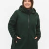 Zizzi Short Softshell Jacket With Detachable Hood 1 Zizzi Short Softshell Jacket With Detachable Hood -Chic Soldes N92383J 0906 ModelFront