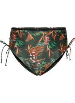 Printed High-waisted Bikini Bottom -Chic Soldes S00508B 9991 Front