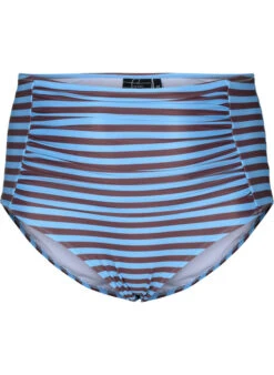 High-waisted Bikini Bottom With Stripes -Chic Soldes S00508E 9998 Front
